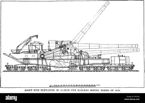 14 inch railway gun Model 1920 Stock Photo - Alamy