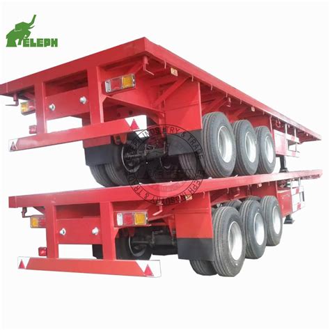 Hydraulic Steering Axles 40 Feet 60 Tons Port Yard Terminal Flatbed