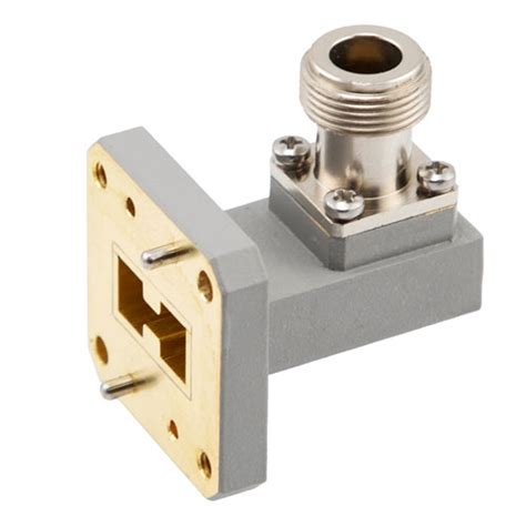 Wrd To Type N Female Waveguide To Coax Adapter Ug Square Cover With