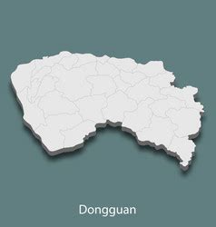 Dongguan map detailed map of city Royalty Free Vector Image