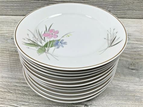 Rosenthal Bavaria Aida Pink Blue Floral Bread Butter