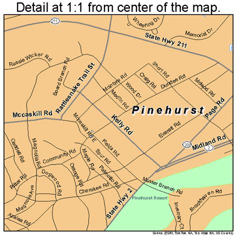 Pinehurst North Carolina Street Map 3751940