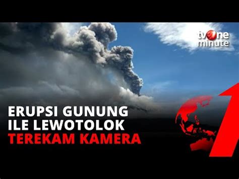 Kondisi Erupsi Gunung Ile Lewotolok Terekam Kamera Warga Panik