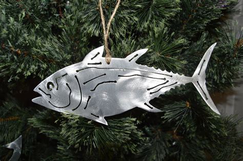 Tuna Christmas Ornament Fish Ornament Nautical Aluminum Metal | Etsy