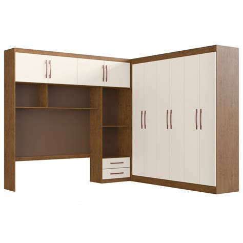 Guarda Roupa Casal Modulado Athenas 10 Portas 4 Gavetas Off White