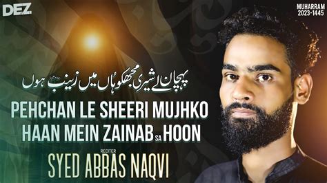 Nohay Pehchan Le Sheeri Mujhko Mein Zainab Hoon Syed Abbas