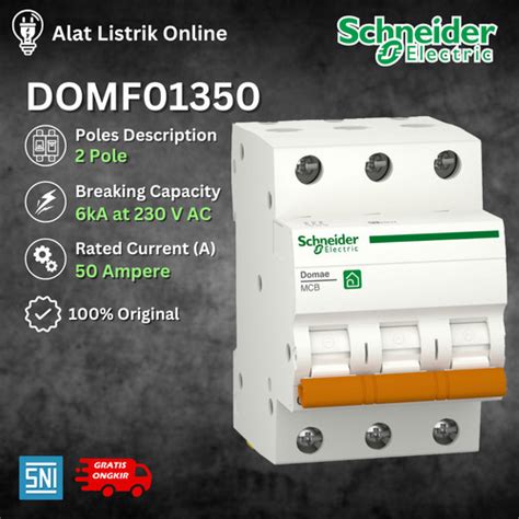 Jual Domae Mcb A A Ampere Ampere P Pole Phase Schneider