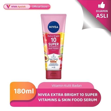 Jual Nivea Extra Bright Super Vitamins Skin Food Serum Ml