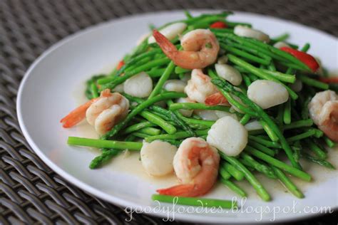 Goodyfoodies Recipe Chinese Stir Fried Baby Asparagus With Scallops