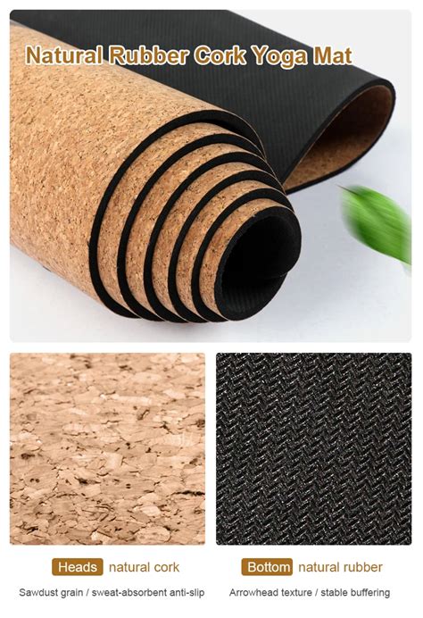 Eco Friendly Cork Natural Rubber Yoga Mat Yogasto