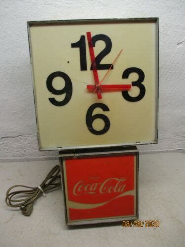 Vintage Lighted Coca Cola Wall Clock Non Working Antique Price Guide