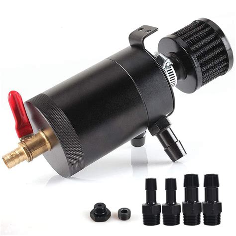 Buy Oil Catch Can Kit With Adapters Breather Filter Drain Valve