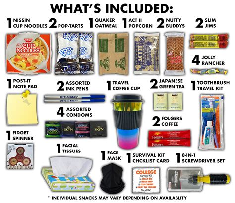 College Students Survival Snack Care Package Gift Box | Fun Flavors Box