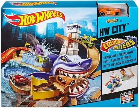Pista Hot Wheels Tiburon Devorador Cambian De Color Sharkpor Env O Gratis