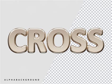 Premium PSD | Cross text effect vector illustration