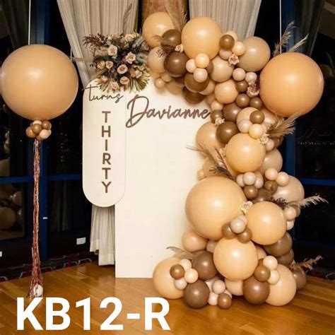 Jual Kb R Balon Latex Inch Cm Matte Retro Tebal Hijau Coklat