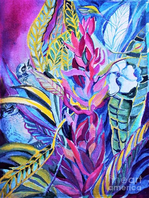 Illuminated Garden Painting By Mindy Newman Fine Art America