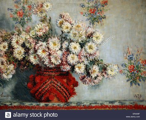 Claude Monet Chrysanthemums 1878 Stock Photo Alamy