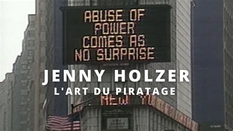 Portrait I Jenny Holzer A Un Message Pour Vous Youtube