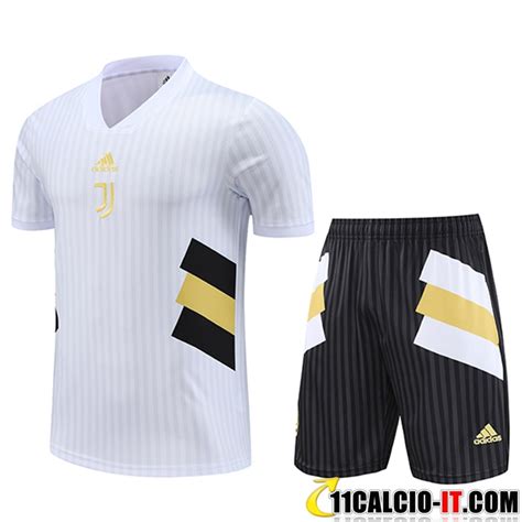 Acquistare Maglia Allenamento Pantaloncini Juventus Bianco