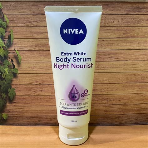 Jual Nivea Body Serum Extra White Night Nourish Ml Shopee Indonesia