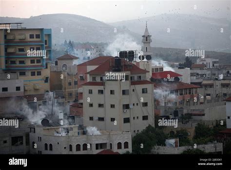 Jenin Cisjordania Palestina Th De Mayo De Humo Visto Como