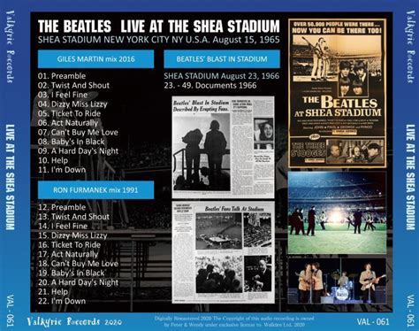 THE BEATLES LIVE AT THE SHEA STADIUM CD BOARDWALK