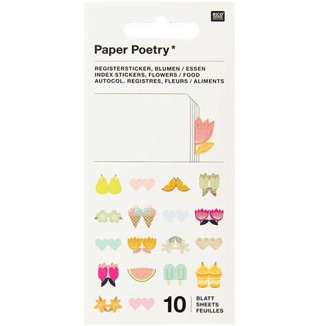 Paper Poetry Stickerbuch Register Blumen 10 Blatt 3314029