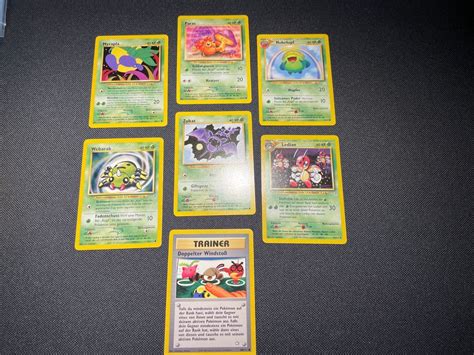 Pokemon Neo Blatt Vintage Webarak Ledian Hubelupf Lot E Kaufen Auf