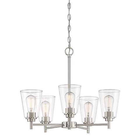 Hampton Bay 5 Light Chandelierbrushed Nickel The Home Depot Canada