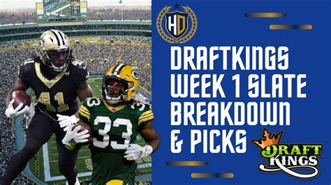 Nfl Week 1 Draftkings Main Slate Breakdown And Picks 2021 Dfs Fantasy