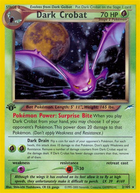 Dark Crobat Neo Destiny Neo Genesis Pokemon Trading Card