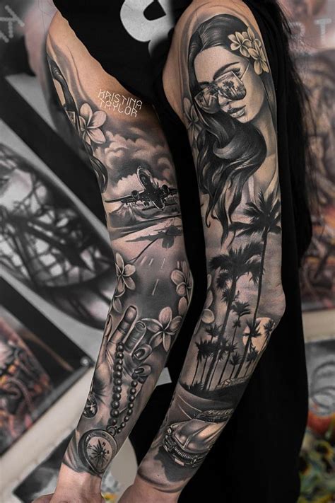 A Person With Tattoos On Their Arms And Arm