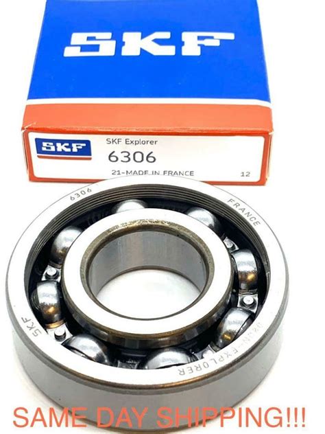 6306 SKF OPEN NO SEALS Ball Bearing 30x72x19mm Rodavictoria USA