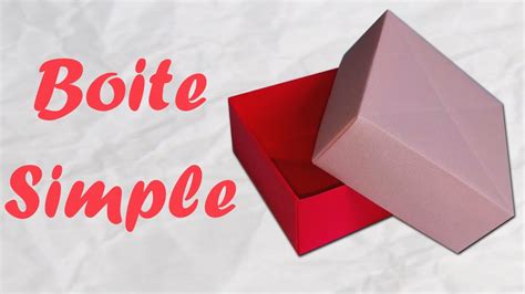 Origami Boite En Papier Simple Et Rapide Youtube