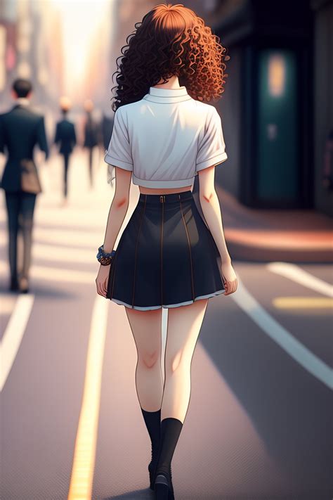 Lexica Anime Style Cute Anime Girl 19 Years Old Back View Far