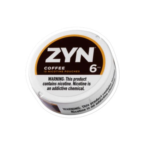 Sticker Zyn Zyn Coffee Nicotine Sticker Unofficial Zyn Merch Etsy