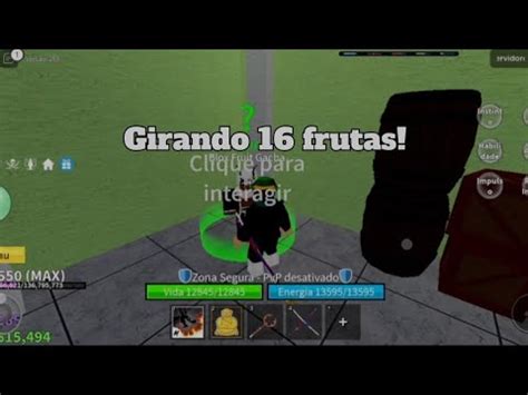 Girando Frutas No Blox Fruits Youtube