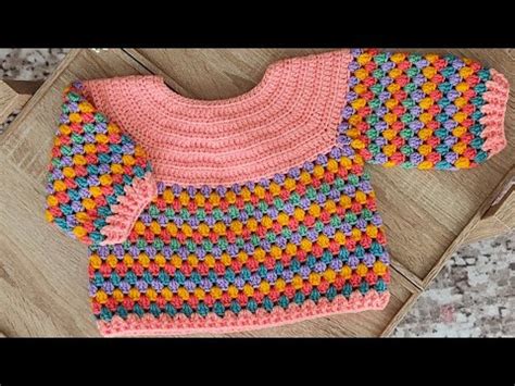 EASY CROCHET TIĞ İŞİ KOLAY KAZAK BLUZ YAPIMI Yakadan başlayarak