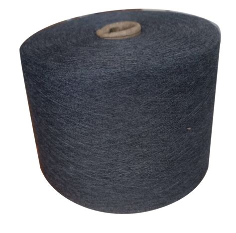 Plain Black Spun Polyester Yarn For Weaving Count 30 At 186 Kg In