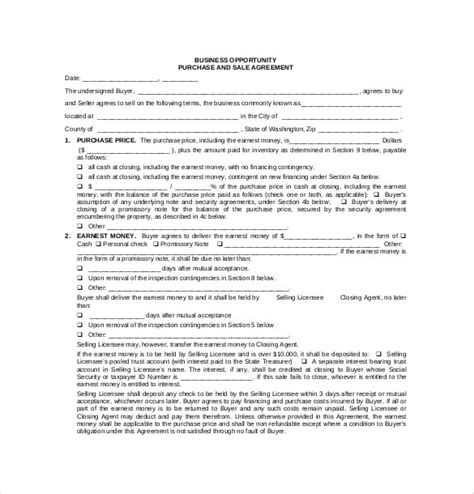 Purchase Agreement Template 28 Free Word Pdf Document Download