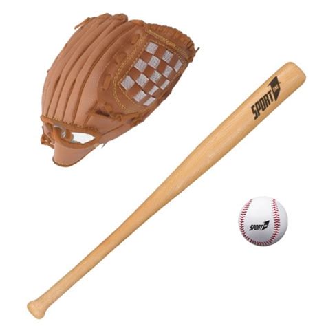 Mazza In Legno Guanto Palla Da Baseball Guantone Ecopelle Pallina