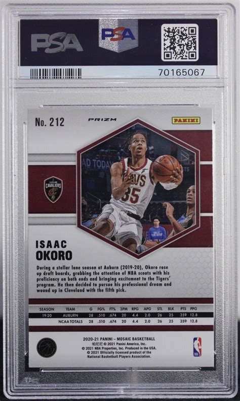 2020 21 Panini Mosaic Rookie Mosaic Genesis Prizm 212 Isaac Okoro