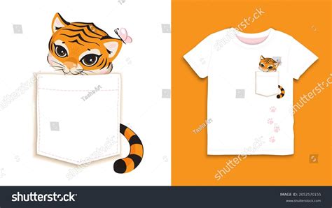2 Imagens De Cute Little Smiling Roarsome Tiger Hiding In The Pocket