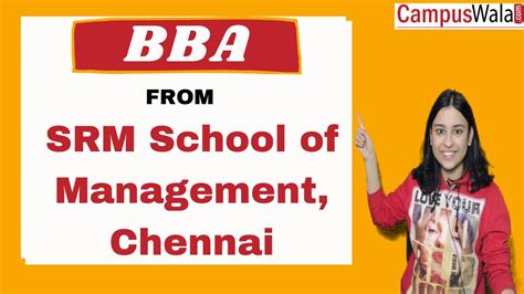 Srm School Of Management Chennai Admissions Fees Courses