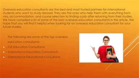 Ppt Best Overseas Education Consultants Powerpoint Presentation Free