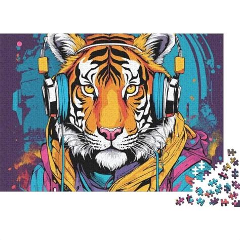 Tigre Puzzles Adulte Puzzle 1000 Pieces Dessin Animé Adultes Et