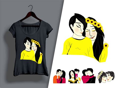 Couple T Shirts Designs Graphic By Jannatulferdous177422 · Creative Fabrica