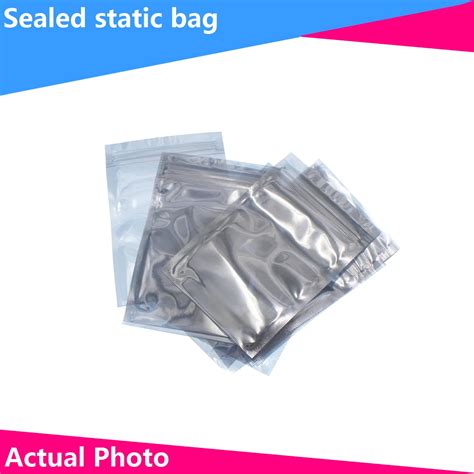 100PCS Antistatic Aluminum Anti Static Bag Ziplock Bags Resealable Anti