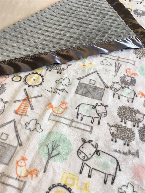 Baby Blanket Baby Shower T Minky Baby Blanket Satin Trim Etsy